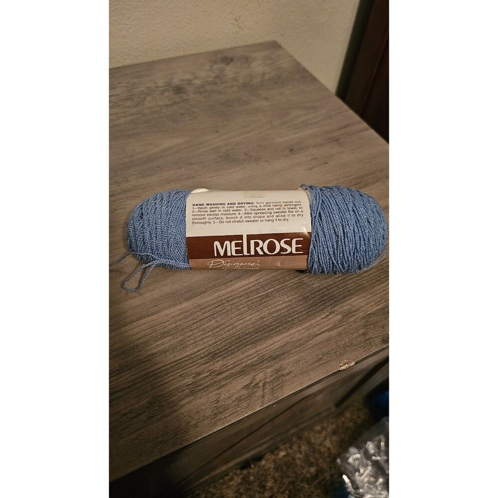 MELROSE CRAVENELLA Fashion Yarn. Color COPEN. 70% Wool. 300yds. 2oz. USA.